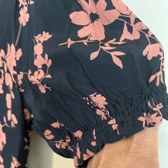 A New Day Women's Crepe Puff Short Sleeve Midi Dress Size Medium - Picture 5 of 12